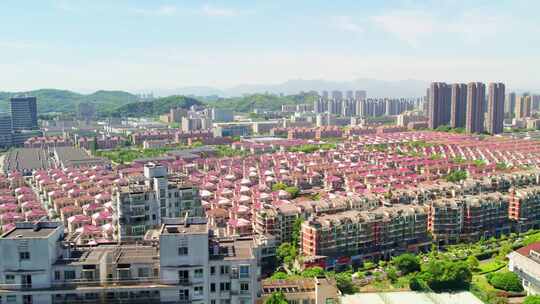 杭州滨江区城市建筑风景航拍