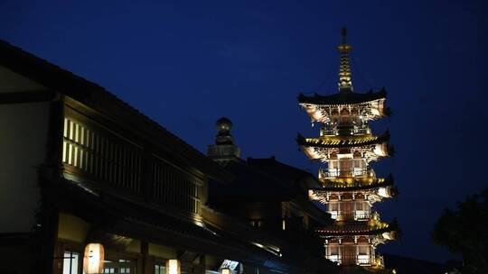 无锡灵山禅意小镇夜景