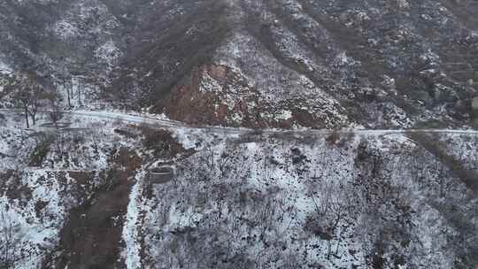 航拍雪景 唯美冬日空镜 立冬 冬至节气