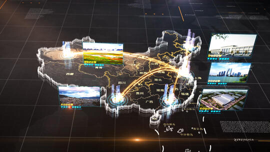 科技中国区位辐射地图