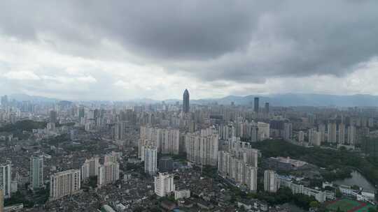 航拍温州鹿城区温州建设温州大景