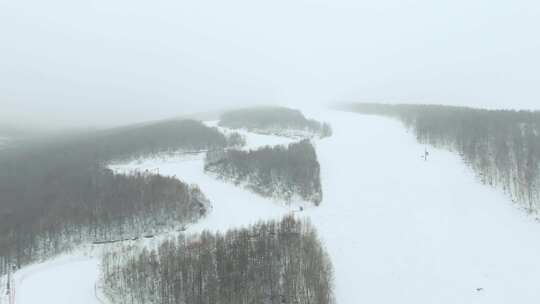 高山雪场雪道滑雪