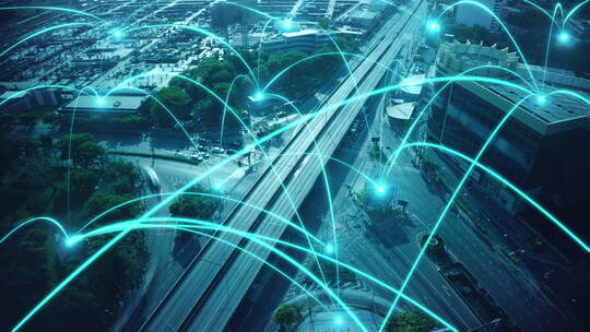 科技城市互联网区块链大数据AI智能自动驾驶视频素材模板下载