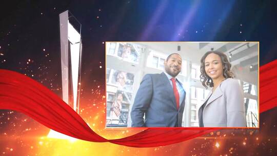 震撼大气晚会水晶图文颁奖