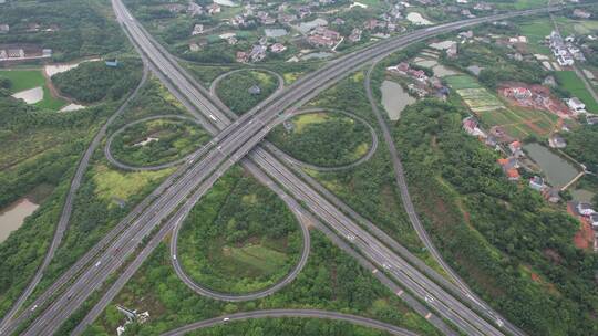 高速公路枢纽立交桥航拍合集