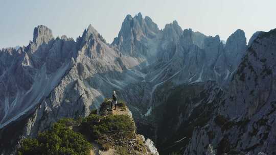 山，阿尔卑斯山，山峰，Sexten白云石