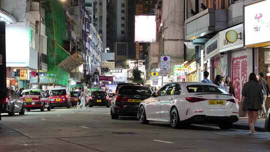 香港铜锣湾夜景街景