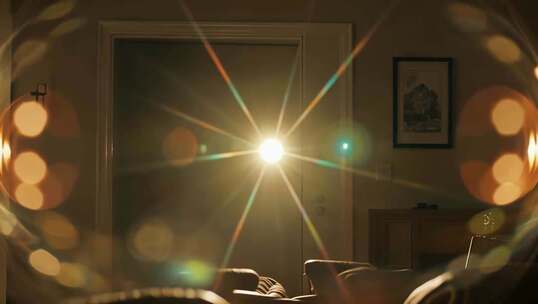 室内阳光光晕效果场景