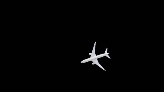 三维飞机动画带通道叠加绿幕视频素材10