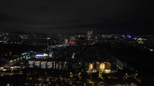 广州城市夜景灯光航拍