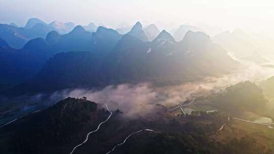 航拍广西十万大山