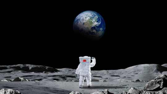 中国空间站月球遥望载人航天航天员中国梦