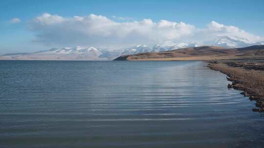 河流湖泊雪山延时摄影