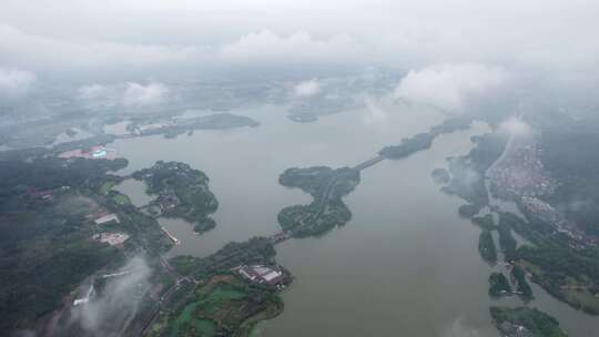 杭州湘湖风景航拍