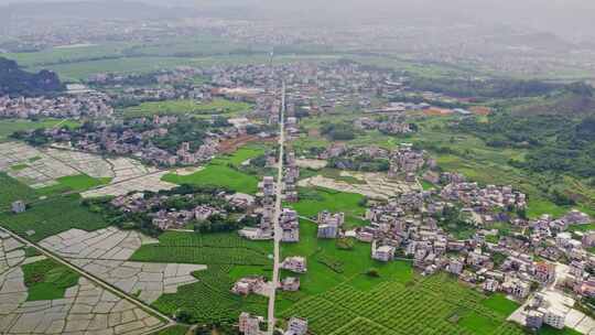 航拍农村乡村风光乡村道路