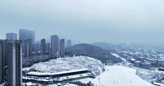 济南高新区雪景