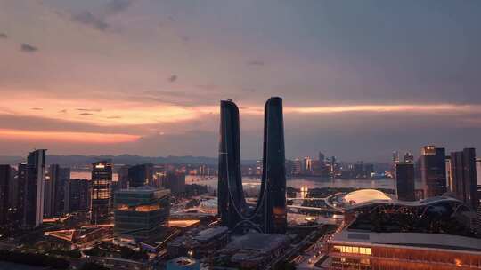 杭州世纪之门 城市 地表 夜景