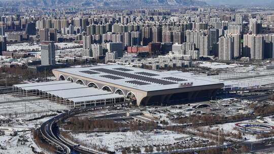 航拍雪景 唯美冬日空镜 立冬 冬至节气