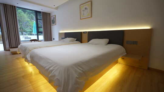 现代风格酒店卧室室内场景