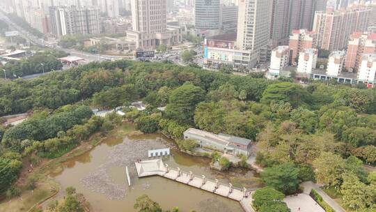 航拍城市建筑高楼交通桥梁地标风景