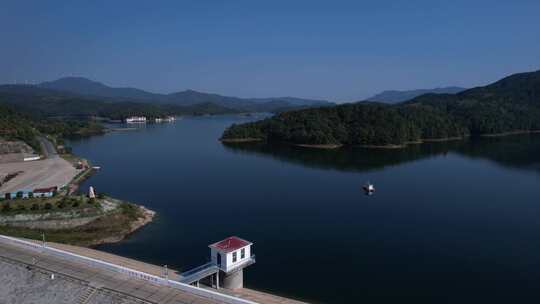 孝感观音湖水库景区航拍