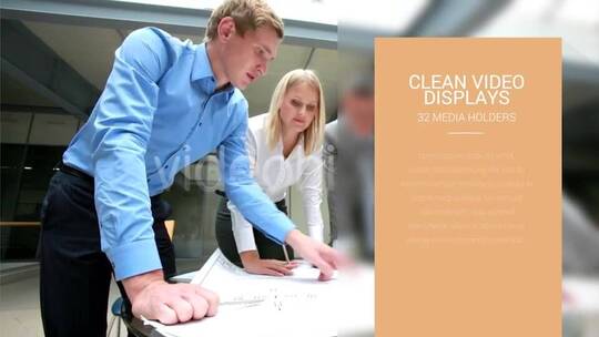 干净简洁公司企业宣传片图片介绍AE模板
