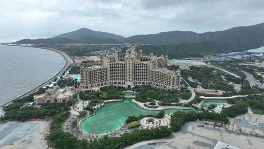珠海长隆横琴湾酒店航拍长隆国际海洋度假区