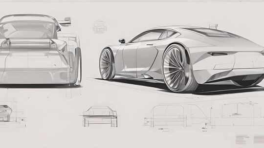 汽车设计 设计图 线稿 工业设计