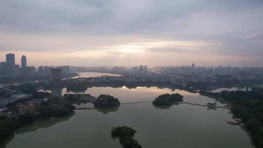 广东惠州西湖景区风景航拍