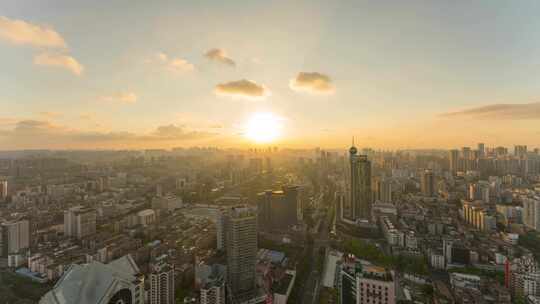 震撼粤港澳大湾区佛山禅城区日出延时