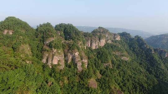 航拍浙江绍兴新昌县穿岩十九峰