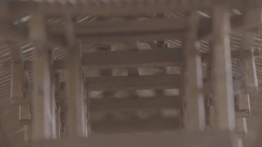 浙江温州泰顺县廊桥模型特写视频素材模板下载