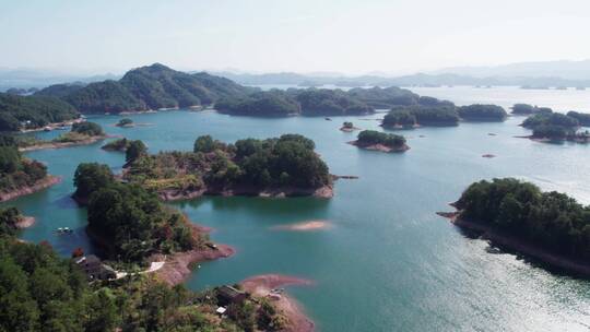 航拍千岛湖旅游度假村