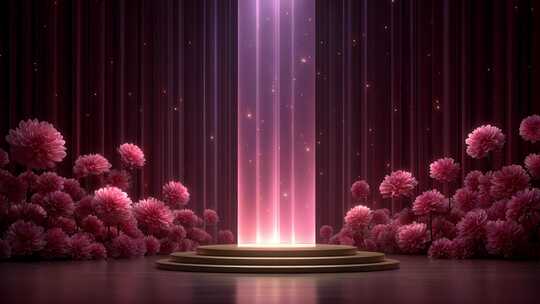 鲜花簇拥舞台中央光芒四射