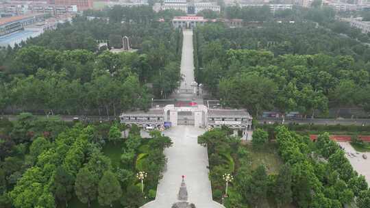 河北邯郸烈士陵园纪念馆航拍