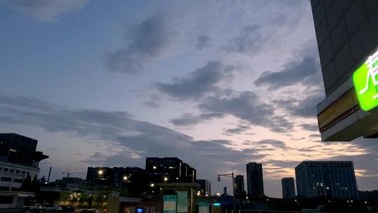 夜空 云 傍晚  南京  城市