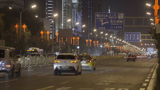 春节街道 街道中国节 回家过年视频素材模板下载