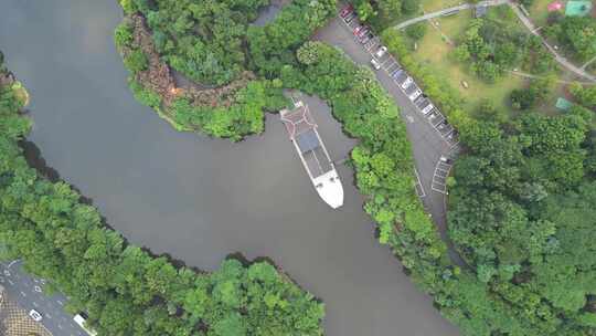 航拍衡阳平湖公园美景