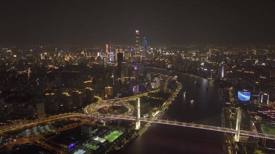 上海南浦大桥上海桥梁交通夜景地标航拍