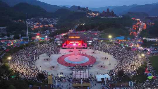 4k15分钟 万人火把节庆典人群狂欢宣传片