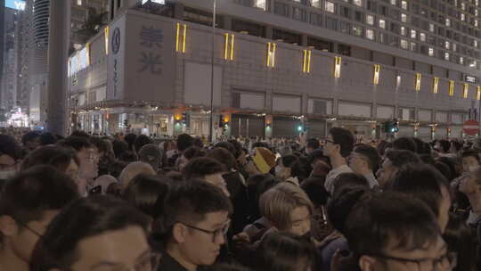 香港2023跨年夜尖沙咀街景夜景