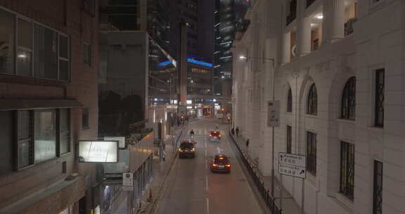 香港半山街道夜景