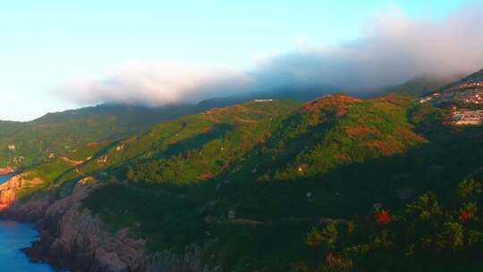 浙江嵊山岛八月秋季自然风光景色