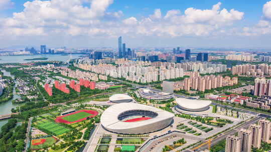 苏州城市航拍延时