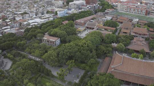 泉州开元寺东西塔西街钟楼航拍泉州市区大景