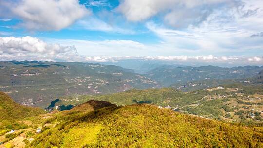 4k航拍山川云景延时