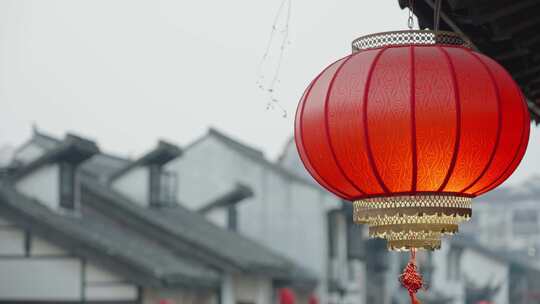 春节过年庆祝节日红灯笼特写视频素材模板下载
