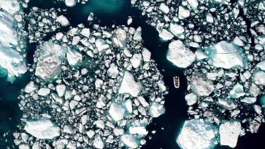南极北极 冰山海水