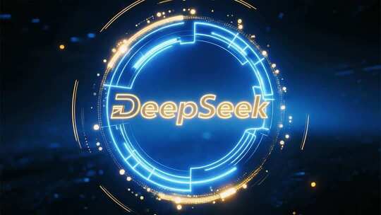 DeepSeek科技感光环特效画面