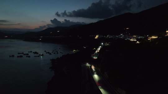 福建宁德霞浦三沙镇 东壁村 海岸滩涂夜景